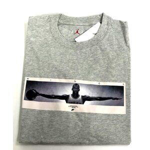 NEW Gray Cotton Men's NIKE AIR JORDAN WING SPAN PHOTO T-SHIRTS